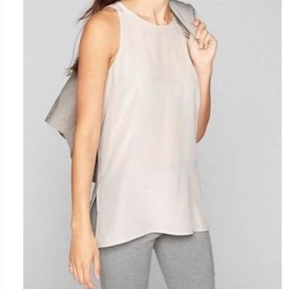 NWOT Athleta Women's Washable Silk Slit CYA Tank Tunic Small - Picture 1 of 7